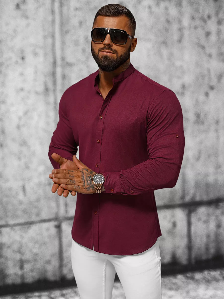 Burgundy elegant shirt Oner