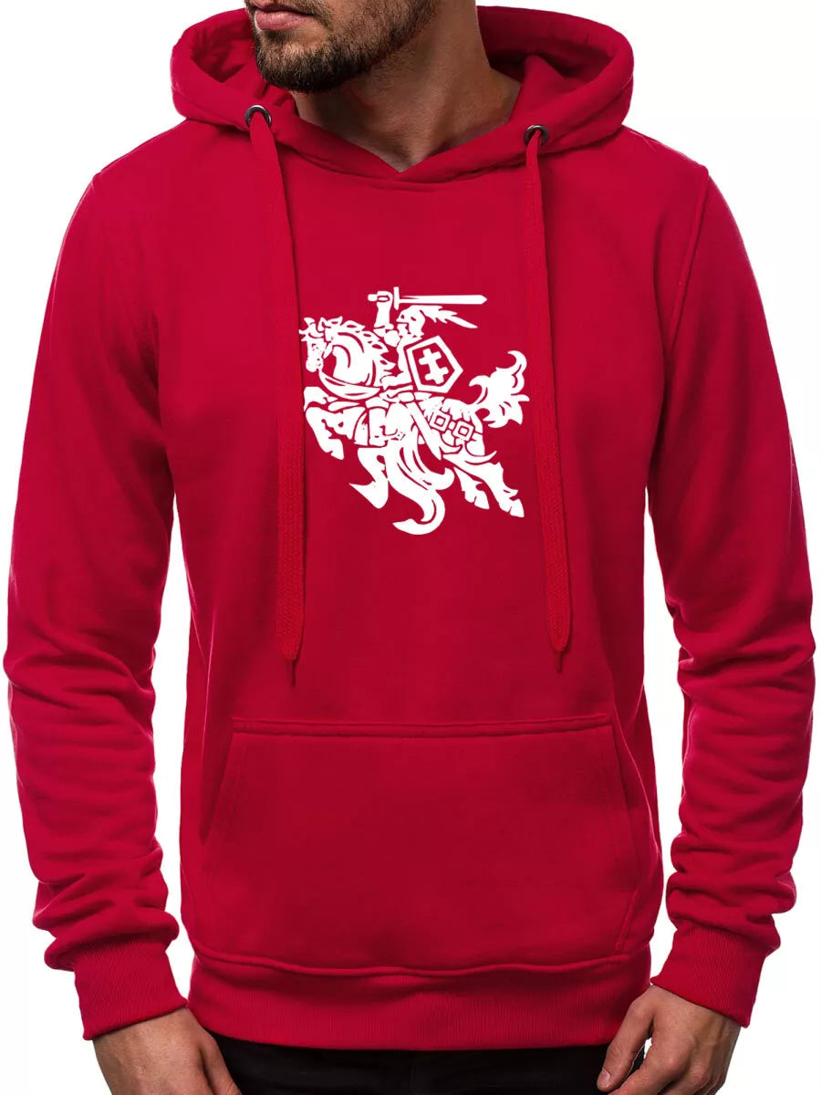 Burgundy men's hoodie Vytis