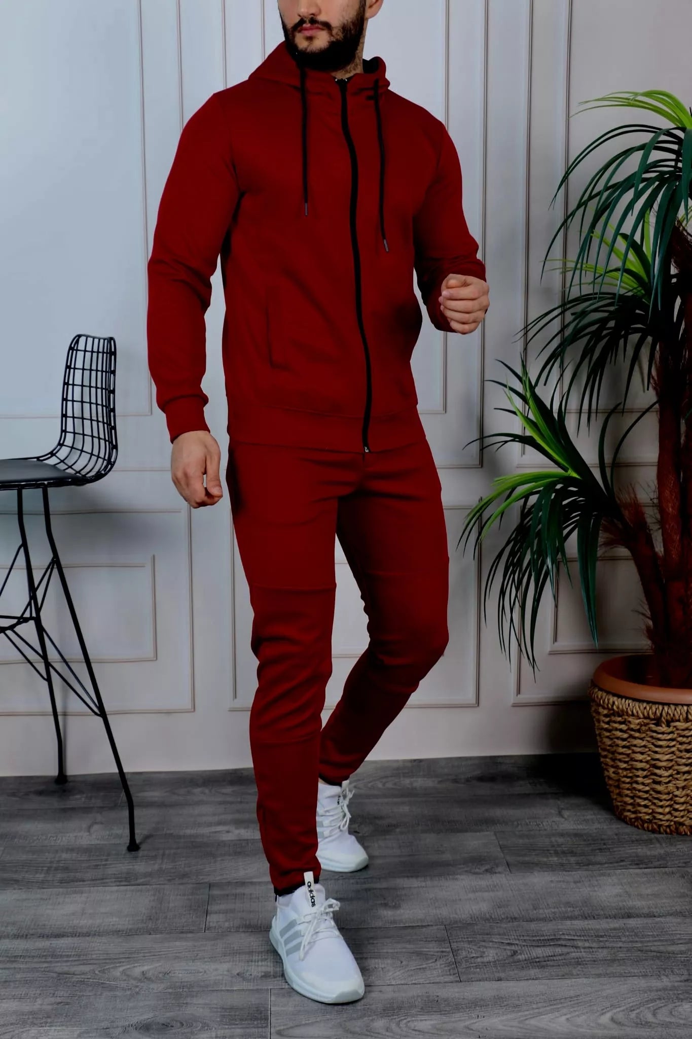 Men's burgundy tracksuit Neril