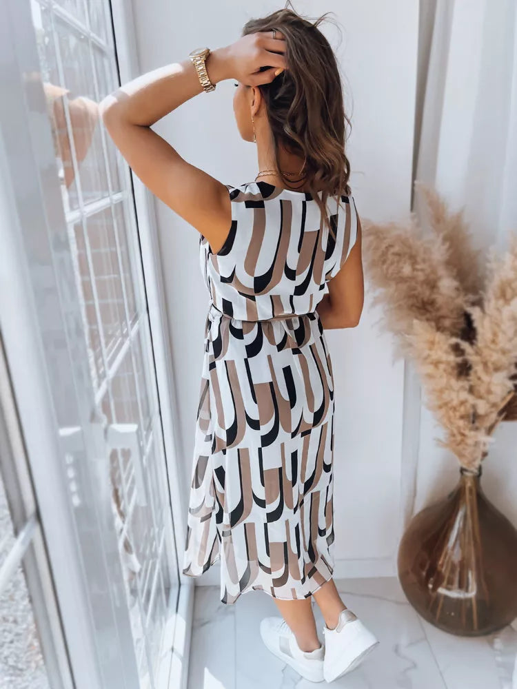 White - brown women's dress Ulala