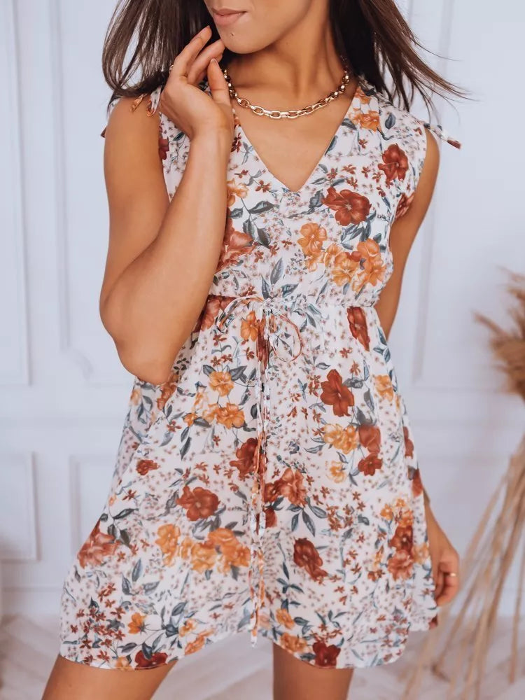 Brown floral women's dress Fora