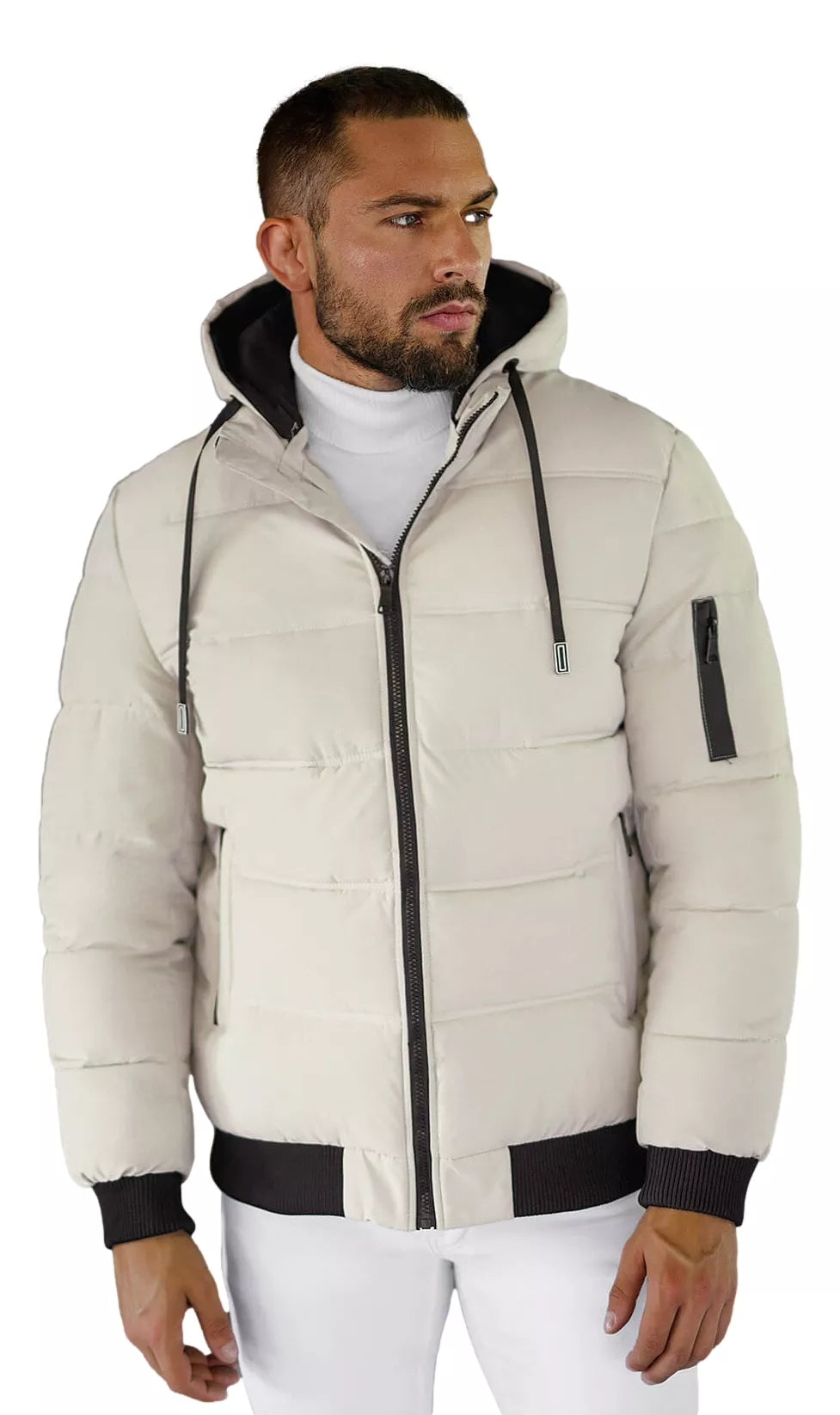 Men's brown winter jacket Rock