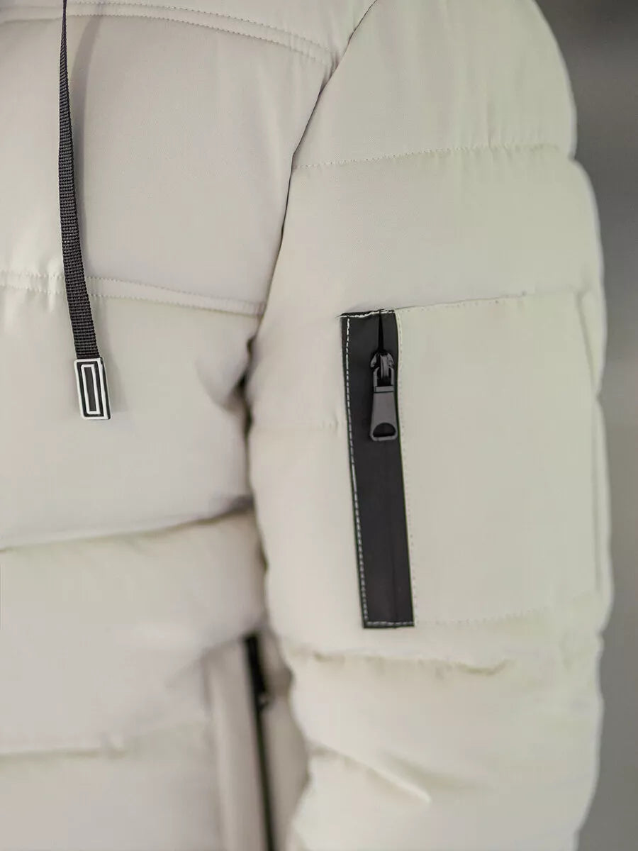 Men's brown winter jacket Rock