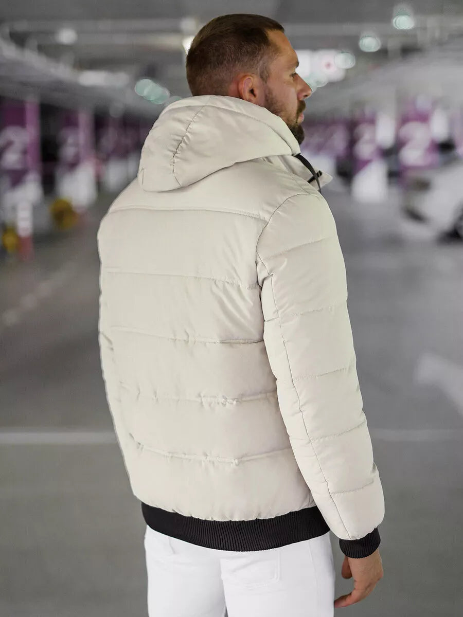 Men's brown winter jacket Rock