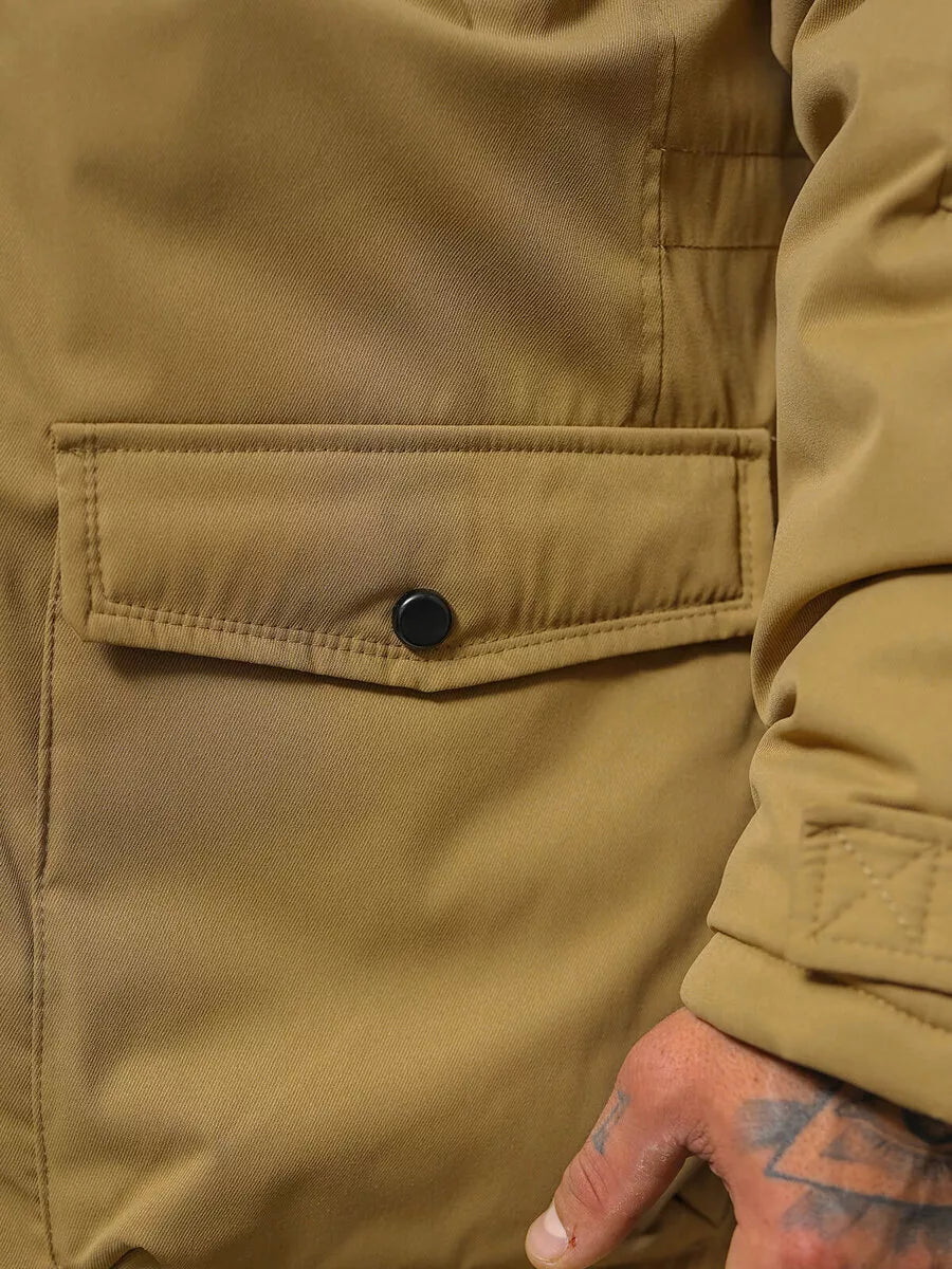 Men's brown winter jacket Zolo