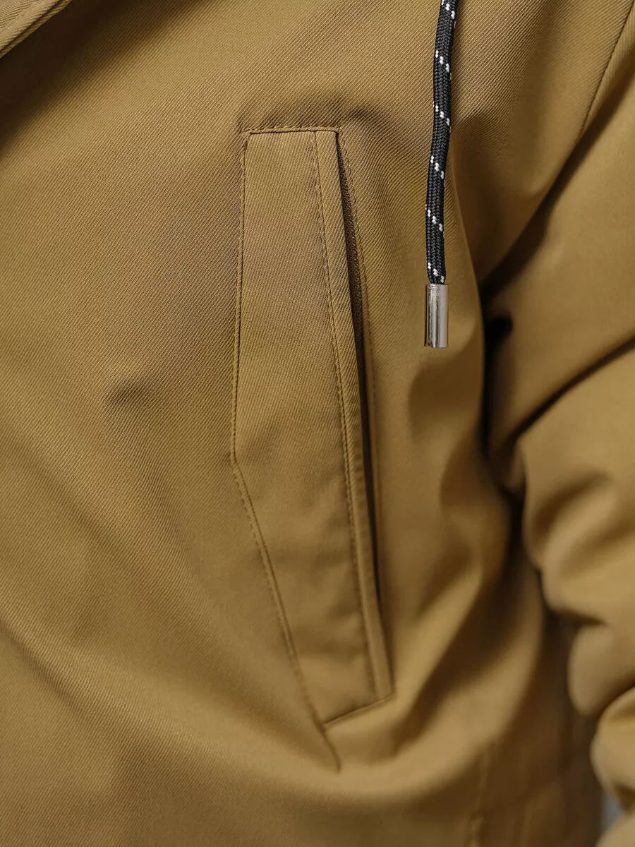 Men's brown winter jacket Zolo