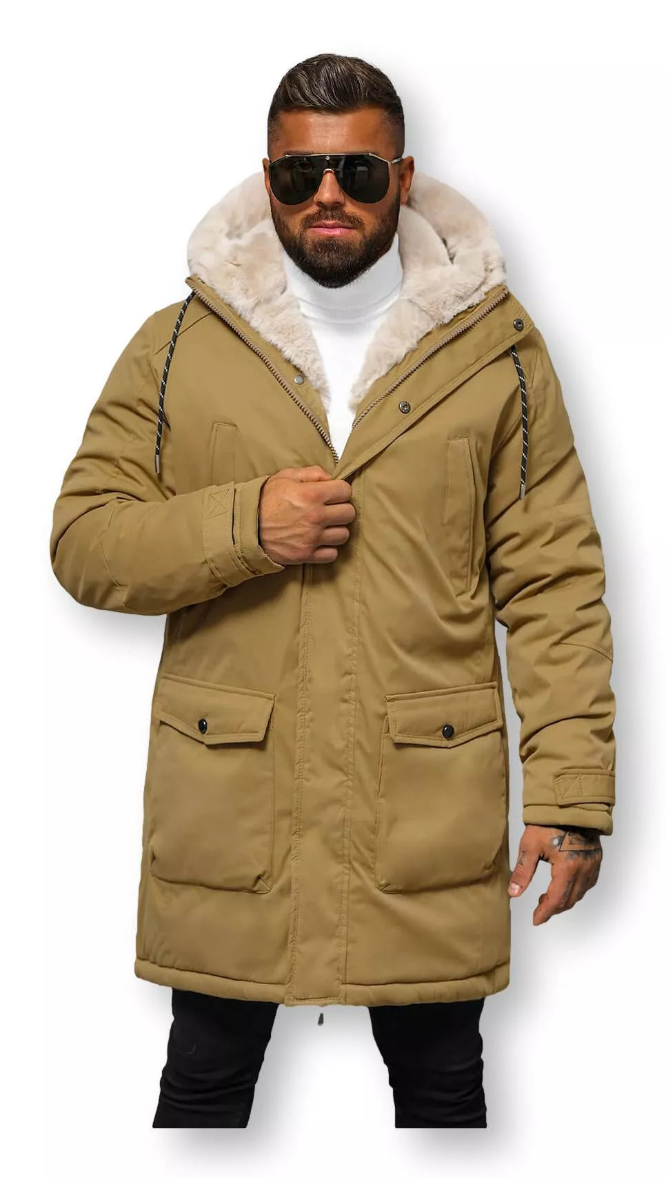 Men's brown winter jacket Zolo