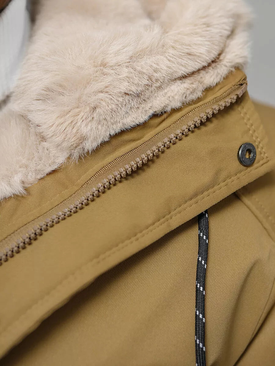 Men's brown winter jacket Zolo