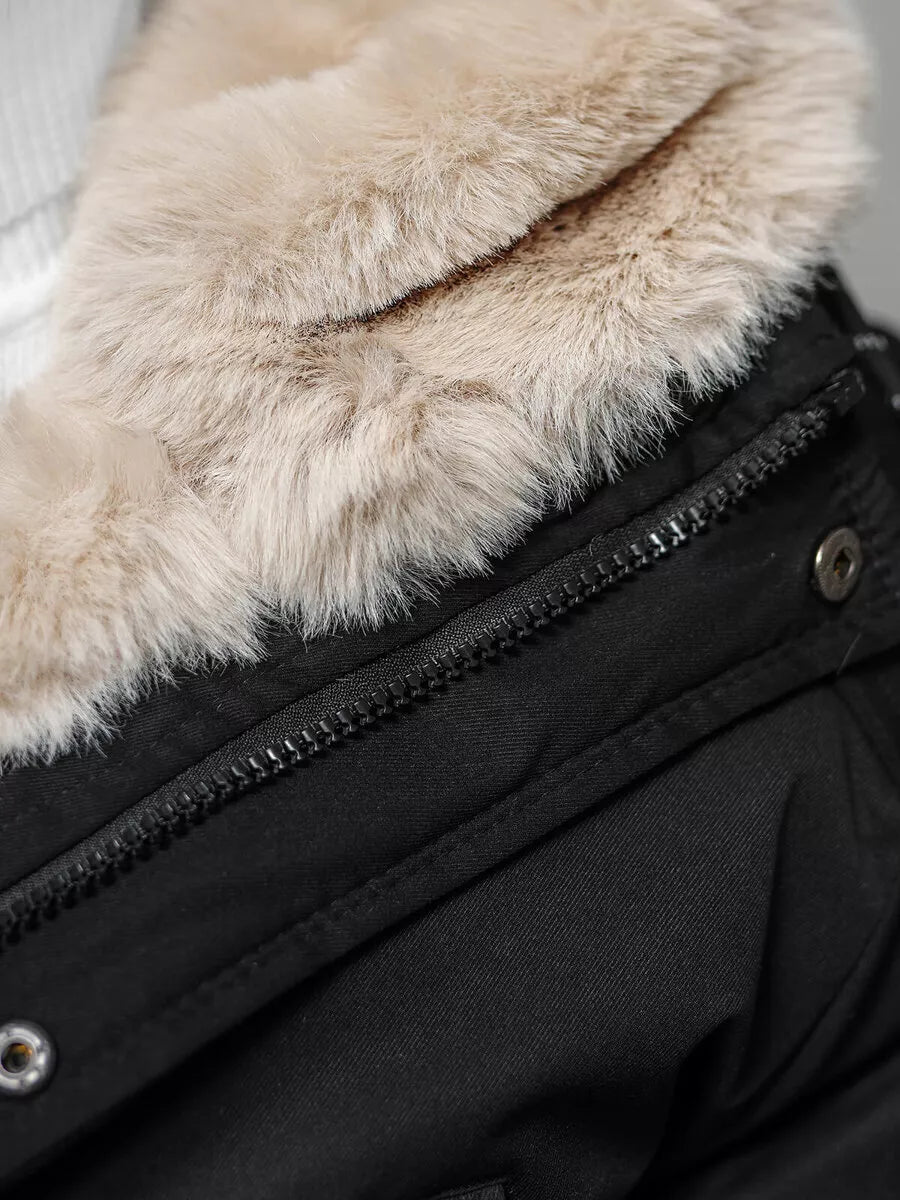 Men's black winter jacket Zolo