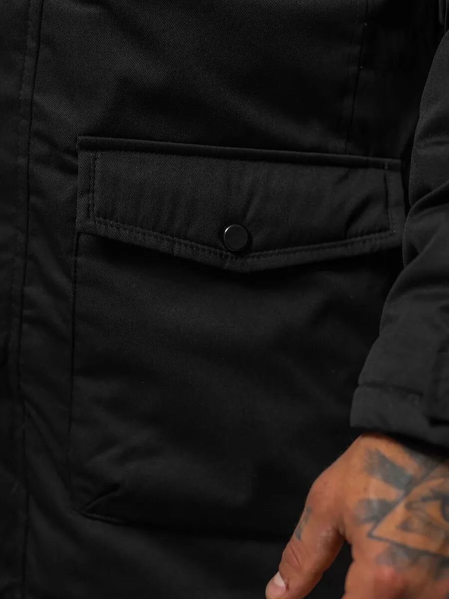 Men's black winter jacket Zolo