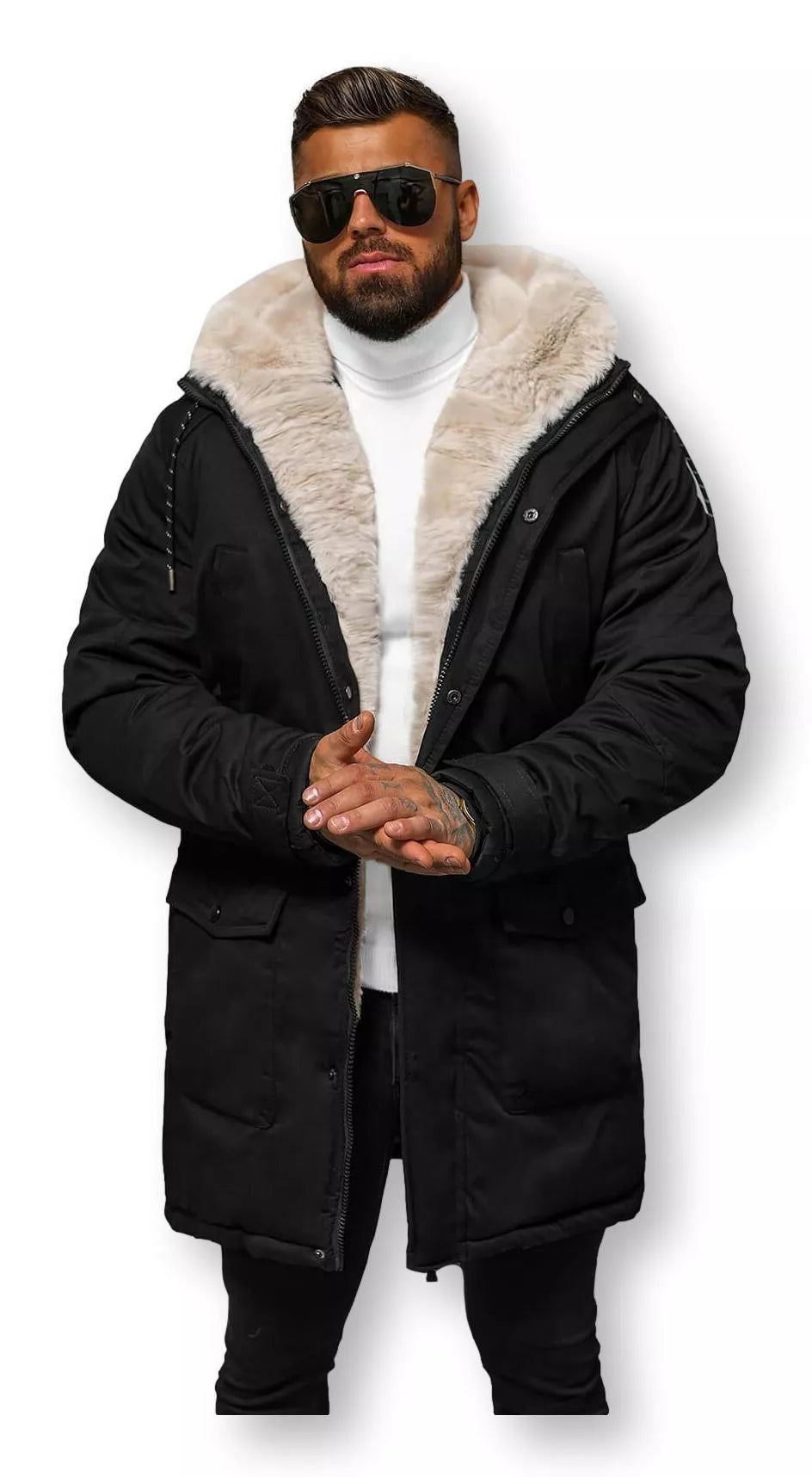 Men's black winter jacket Zolo