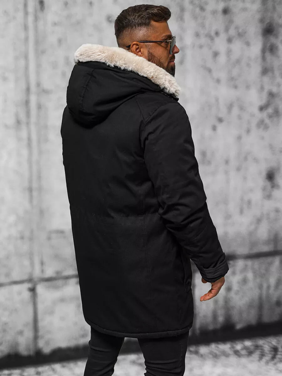 Men's black winter jacket Zolo