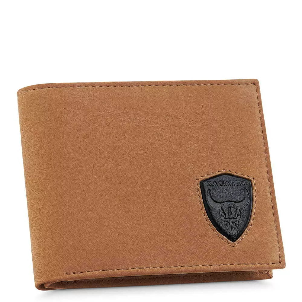 Brown leather wallet Buret