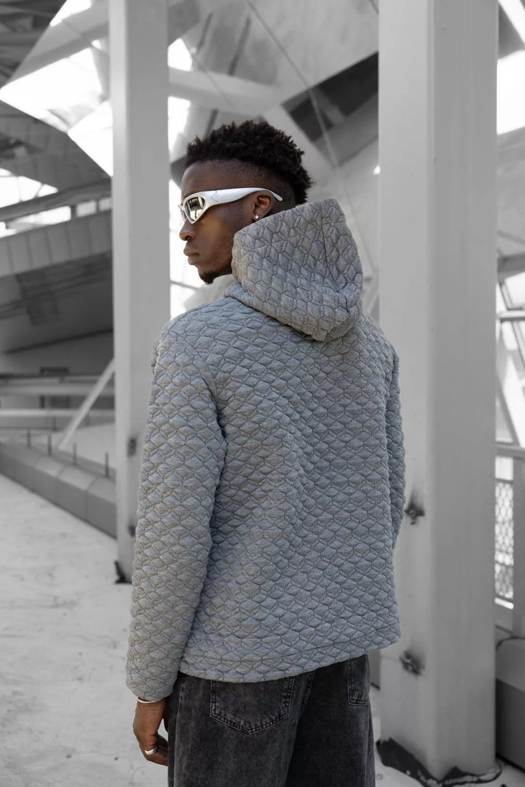 Grey hoodie Rhombus