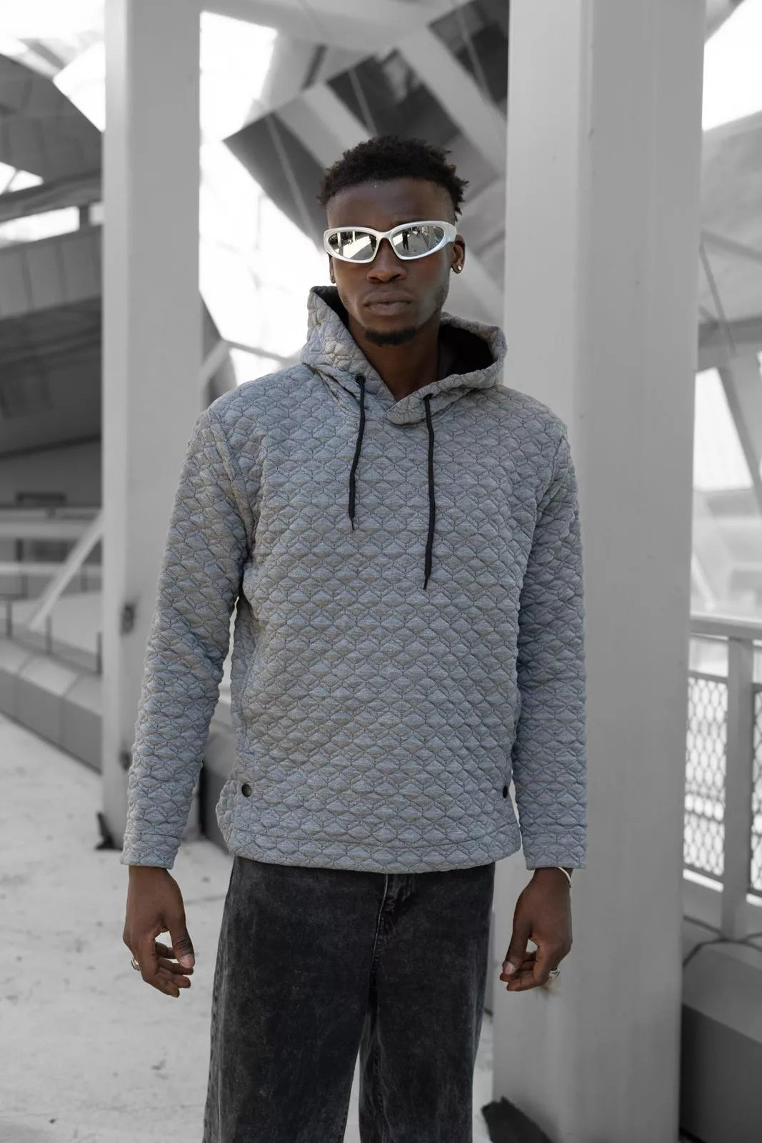 Grey hoodie Rhombus