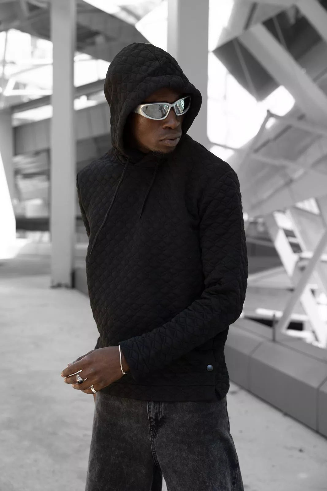 Black hoodie Rhombus