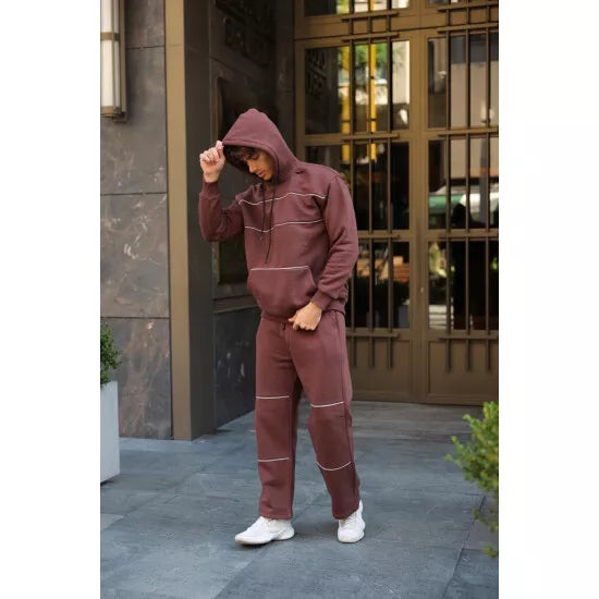 Brown men's hoodie Hiporeng