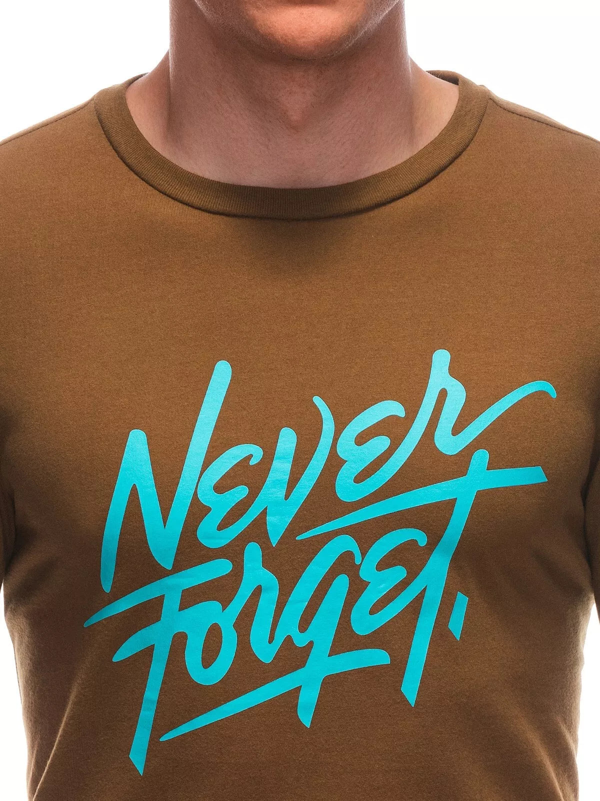 Men's brown T-shirt Forget