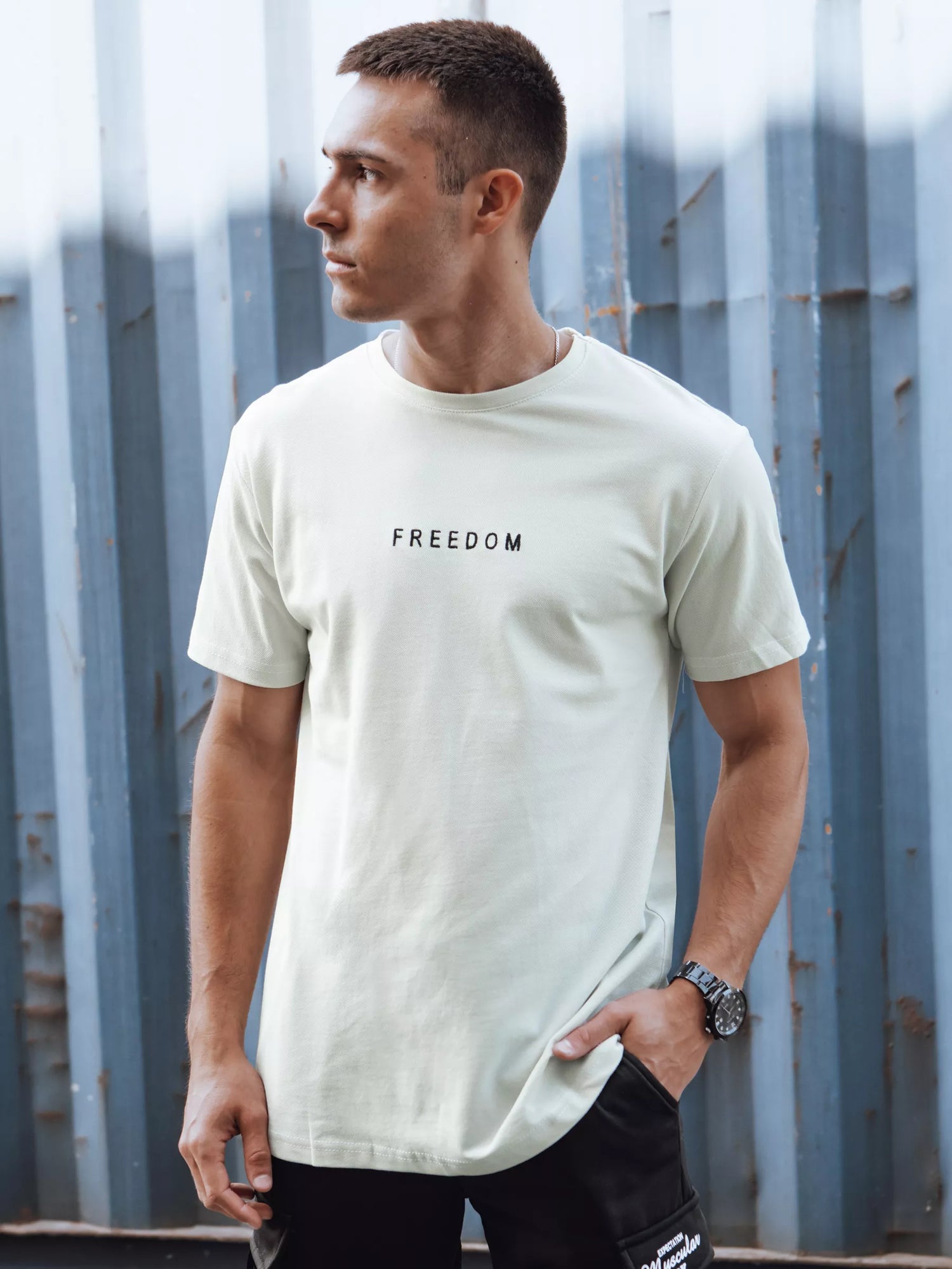 Brown men's Freedom T-shirt