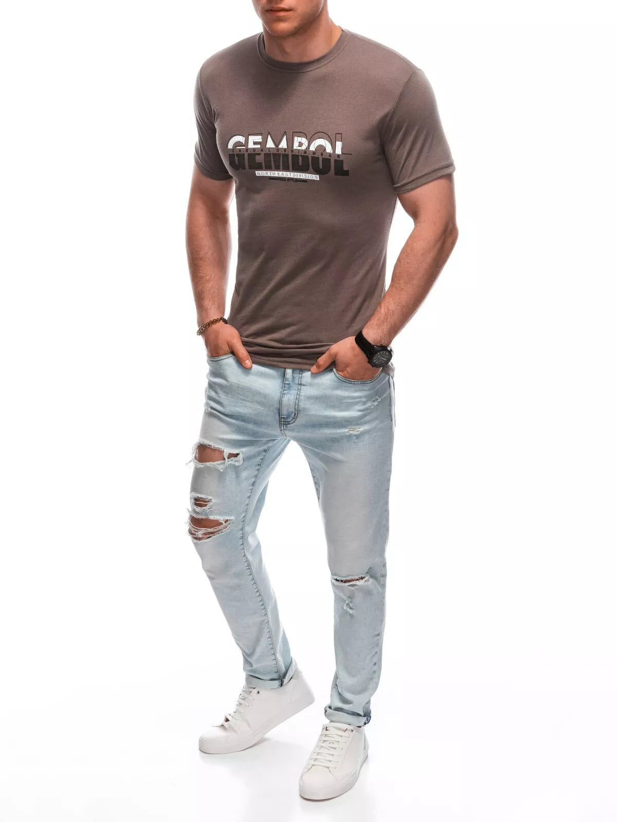 Men's brown T-shirt Gembol