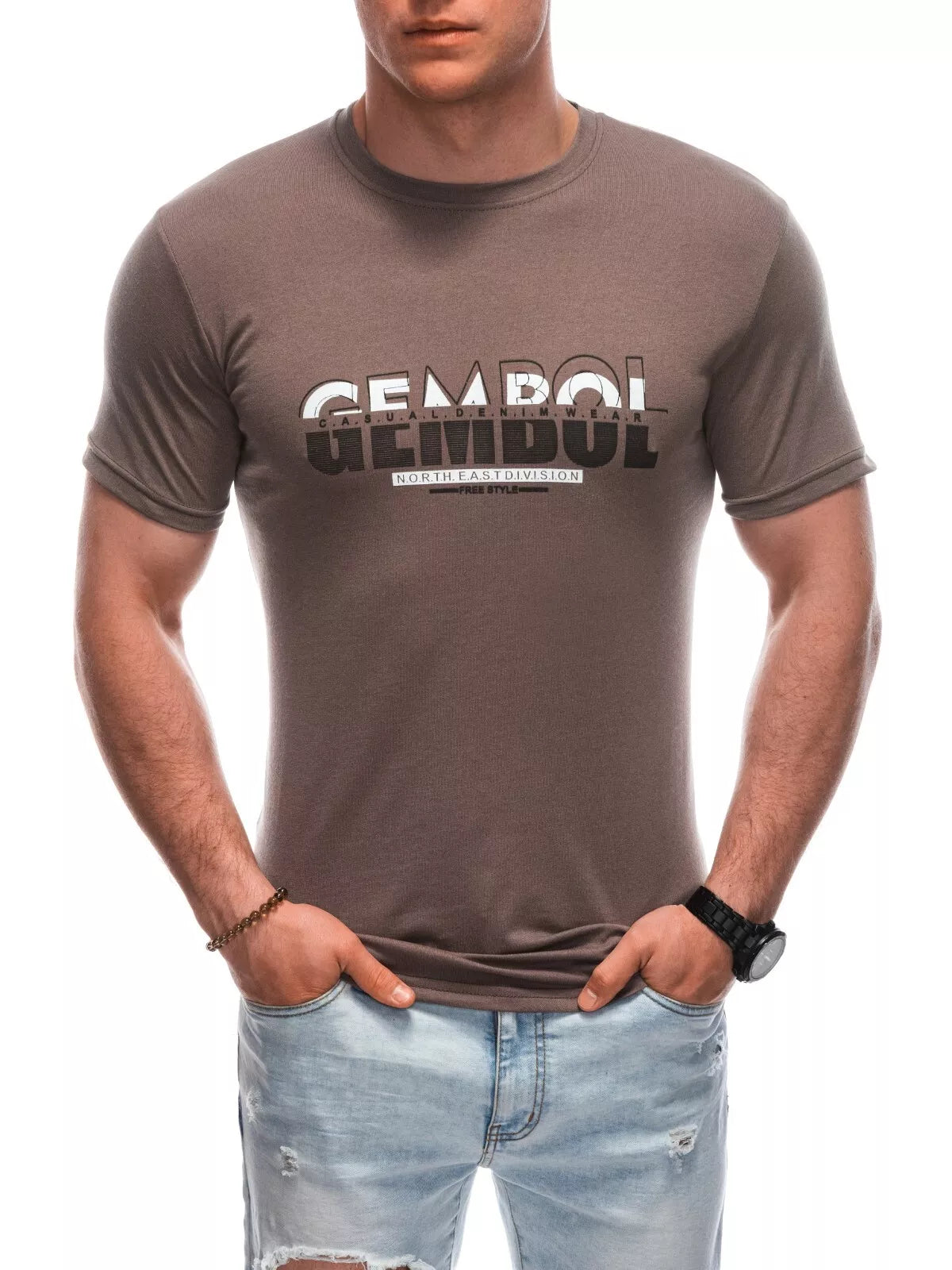 Men's brown T-shirt Gembol