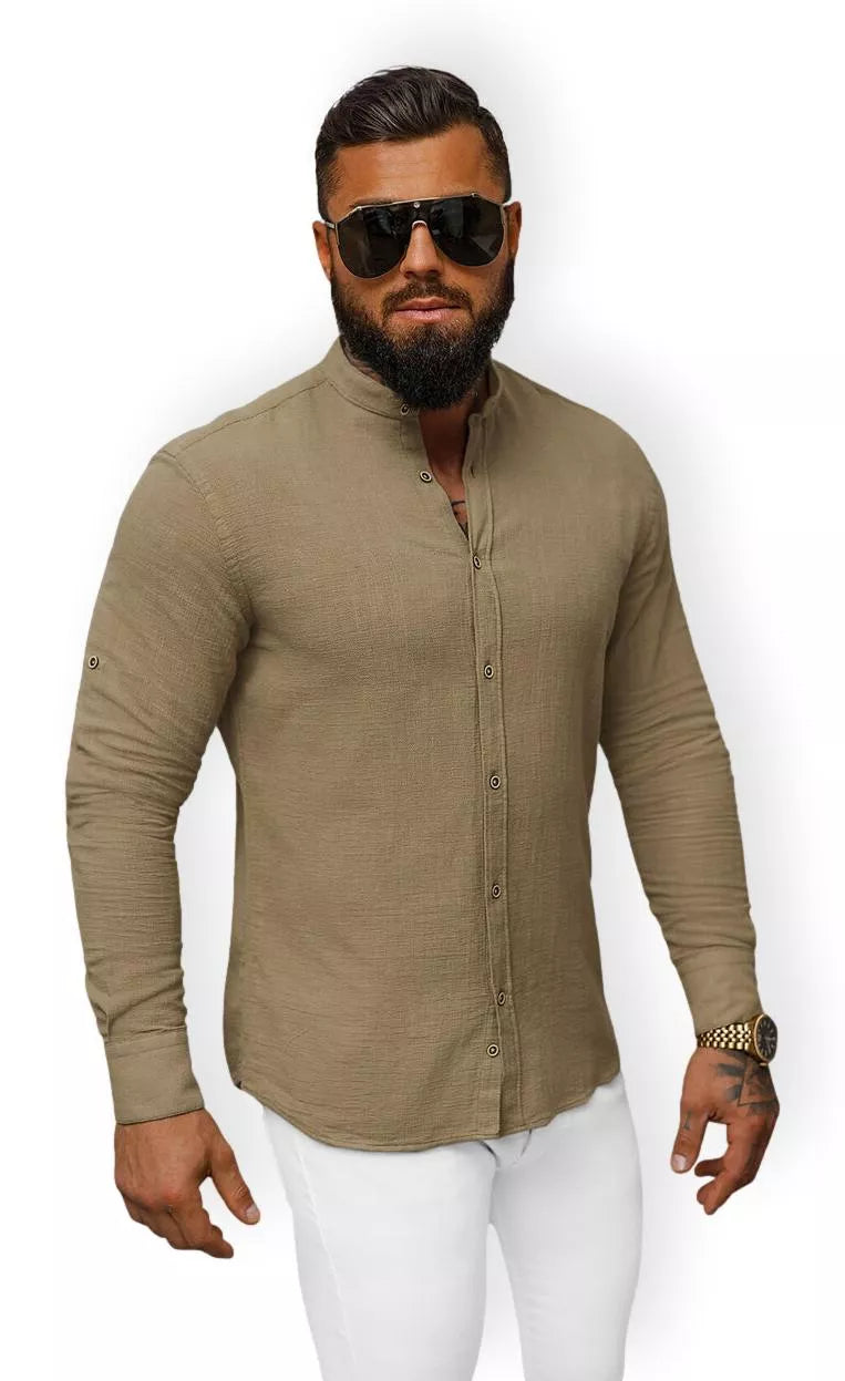 Men's brown shirt Litor