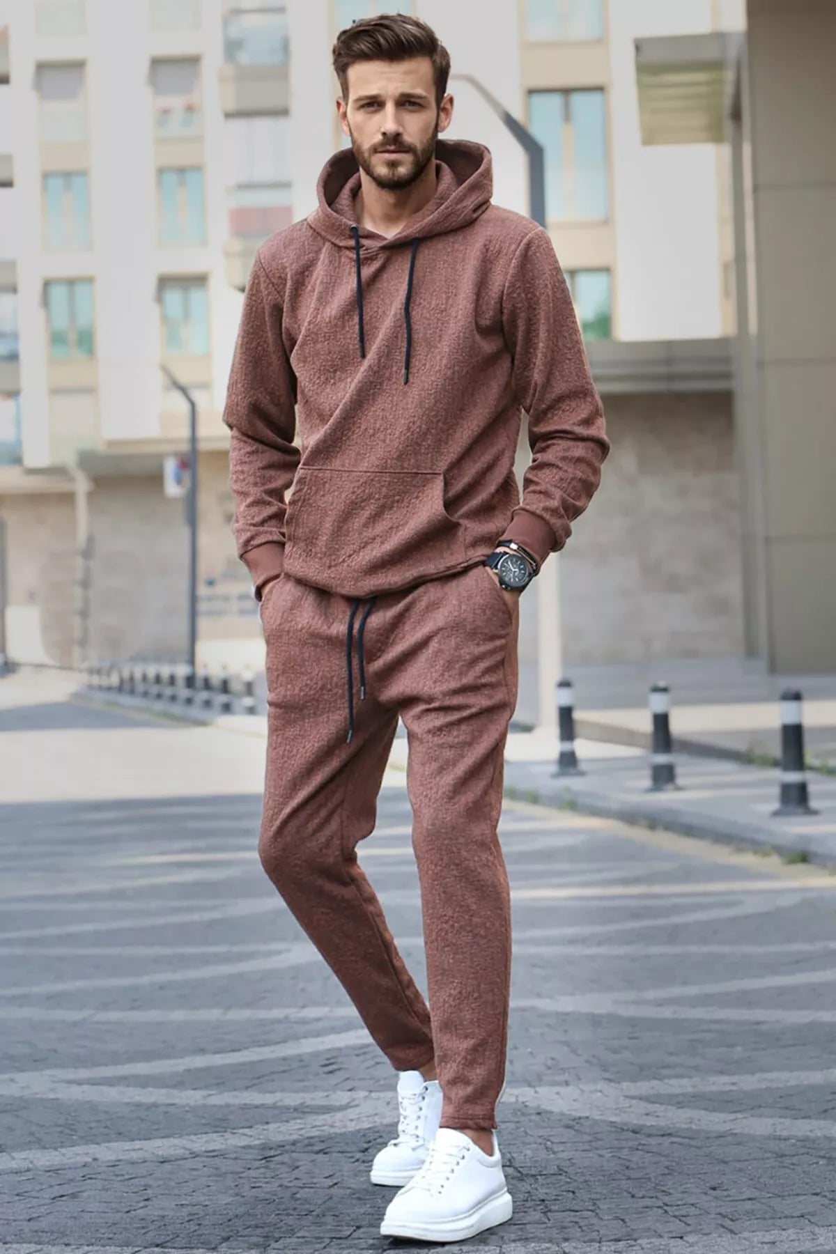 Brown men's tracksuit Kaster