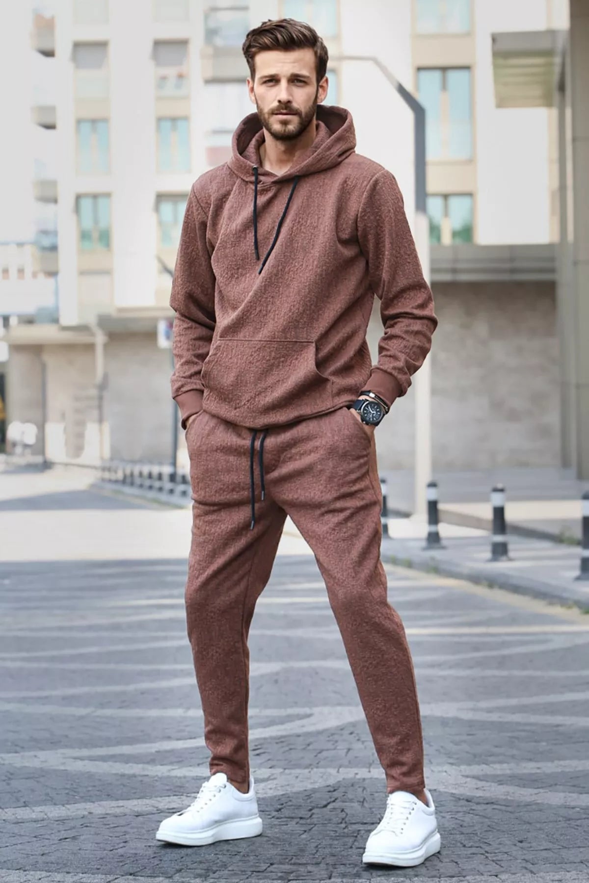 Brown men's tracksuit Kaster