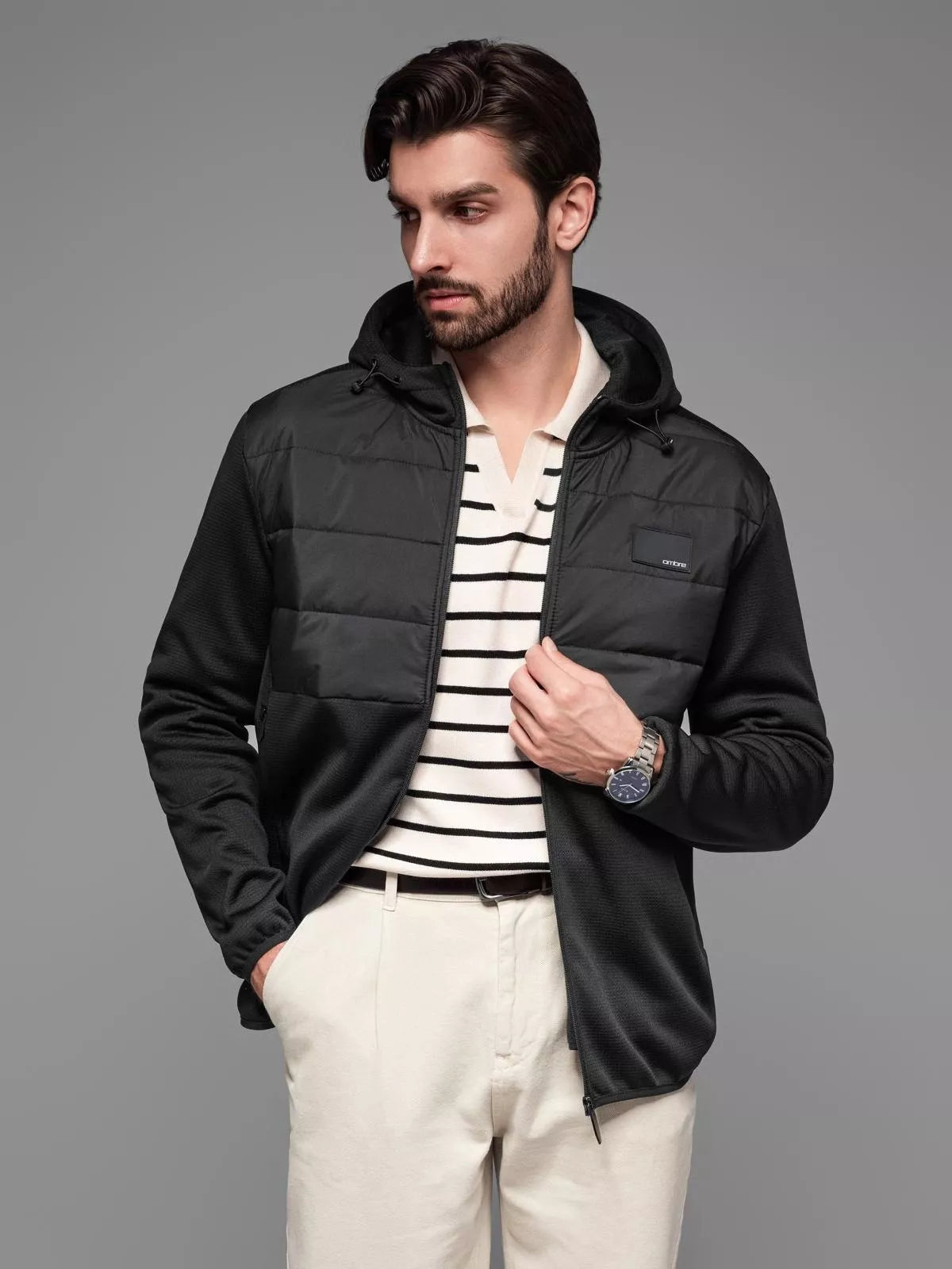 Men's black jacket Munt