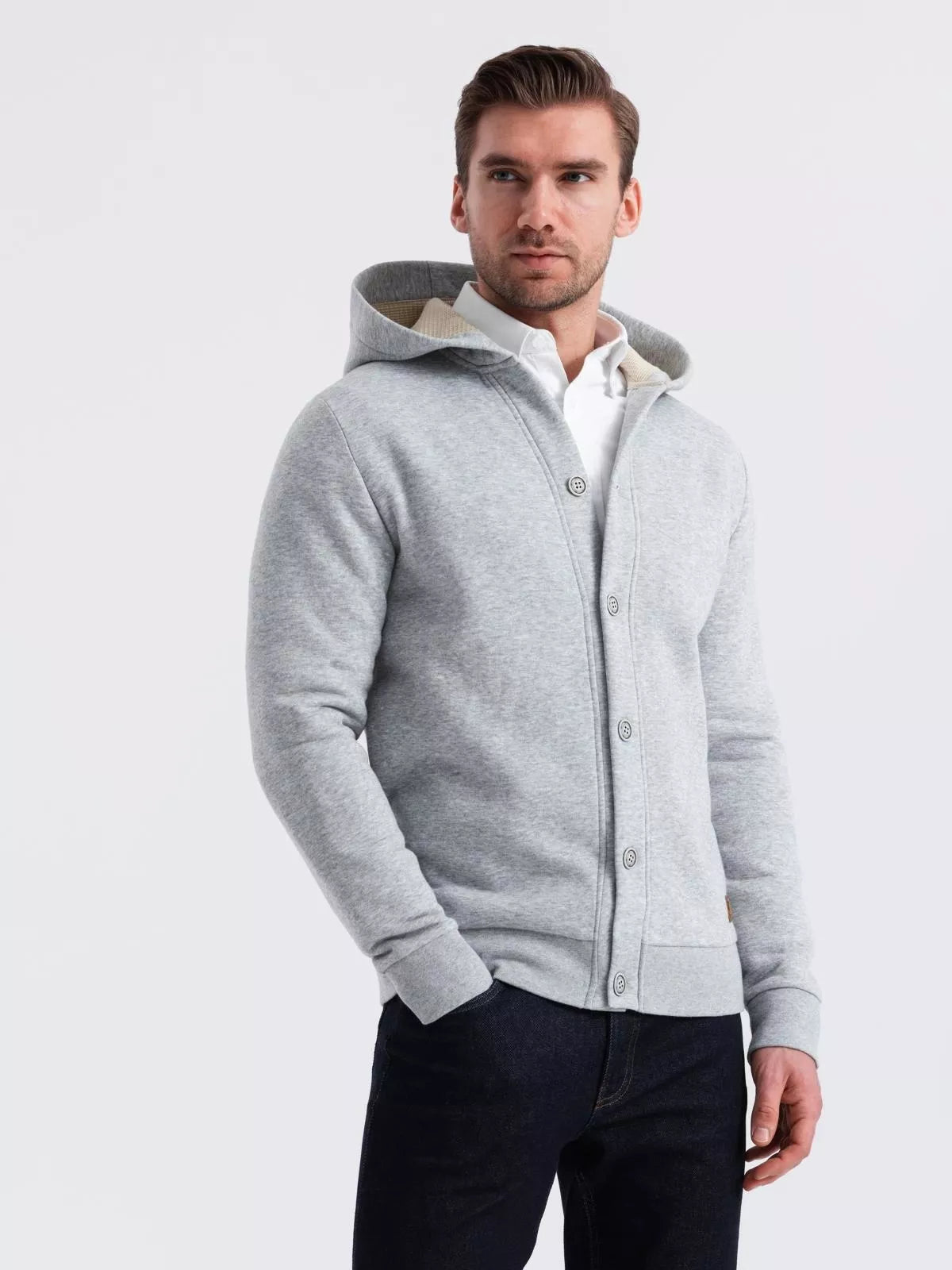 Light gray men's sweater Kasper