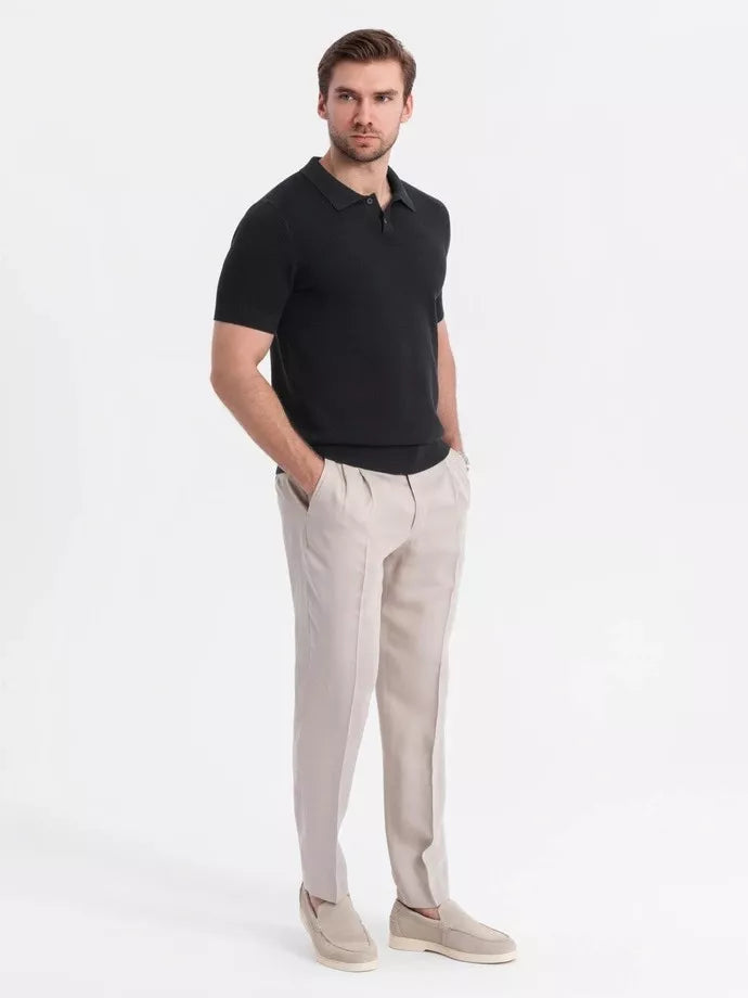 Men's black polo shirt Swing