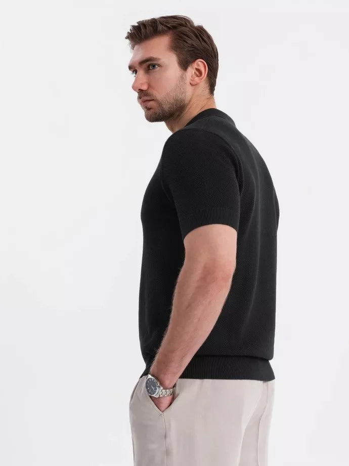 Men's black polo shirt Swing