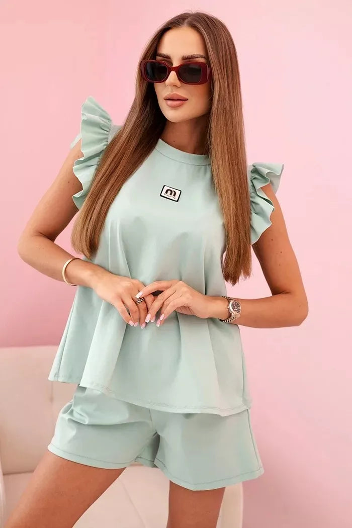 Women's mint-colored Glossy set.