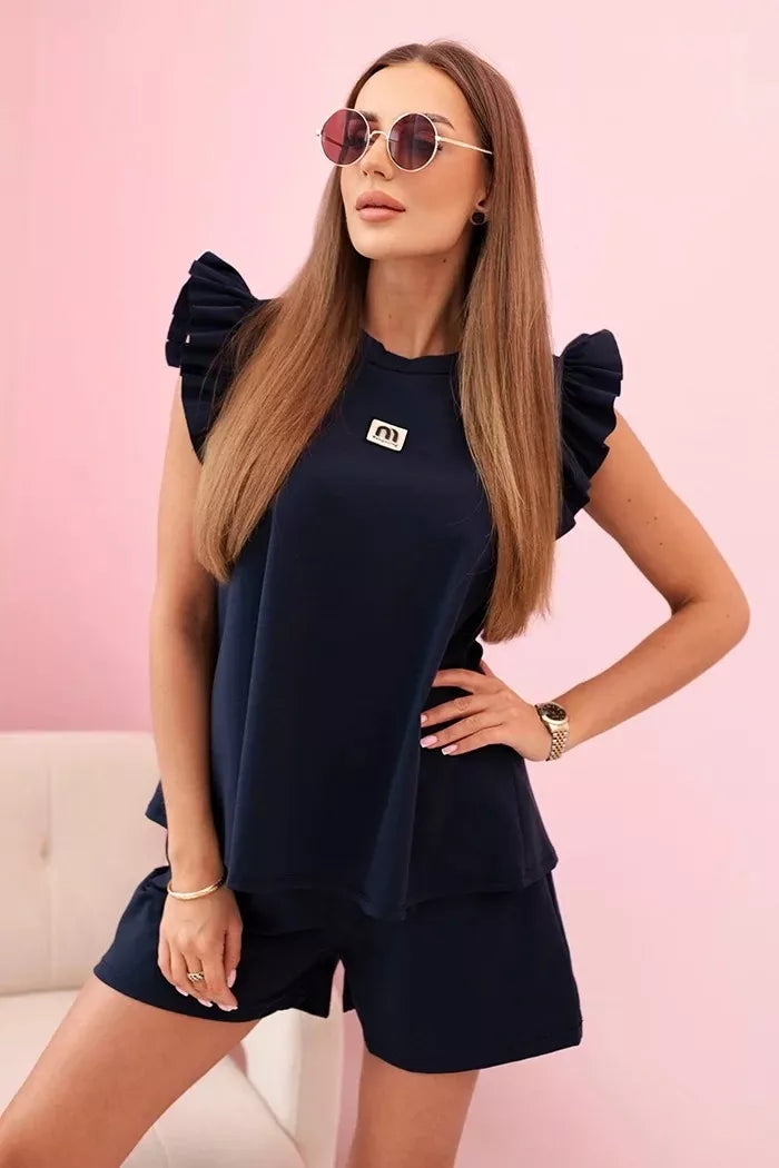 Women's dark blue Glossy set.