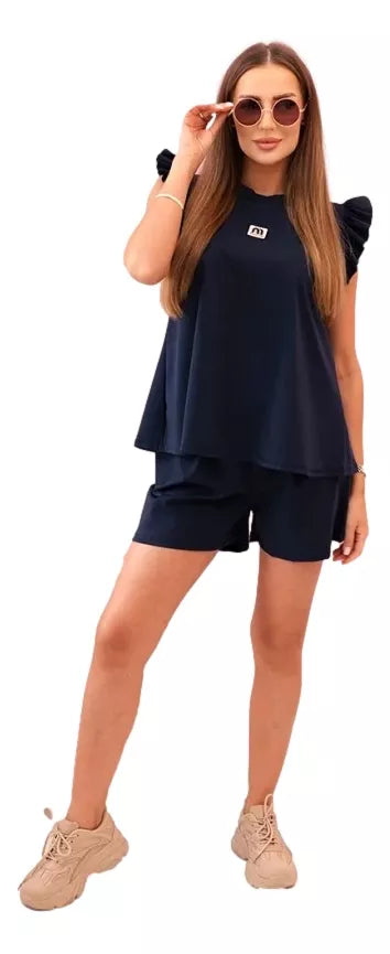 Women's dark blue Glossy set.