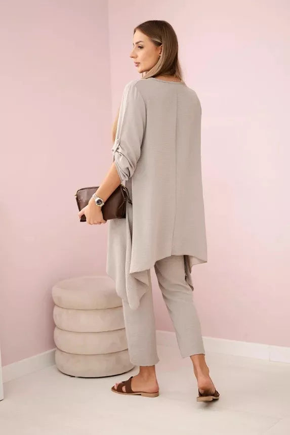 Women's dark brown suit set Elis