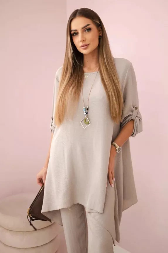 Women's dark brown suit set Elis