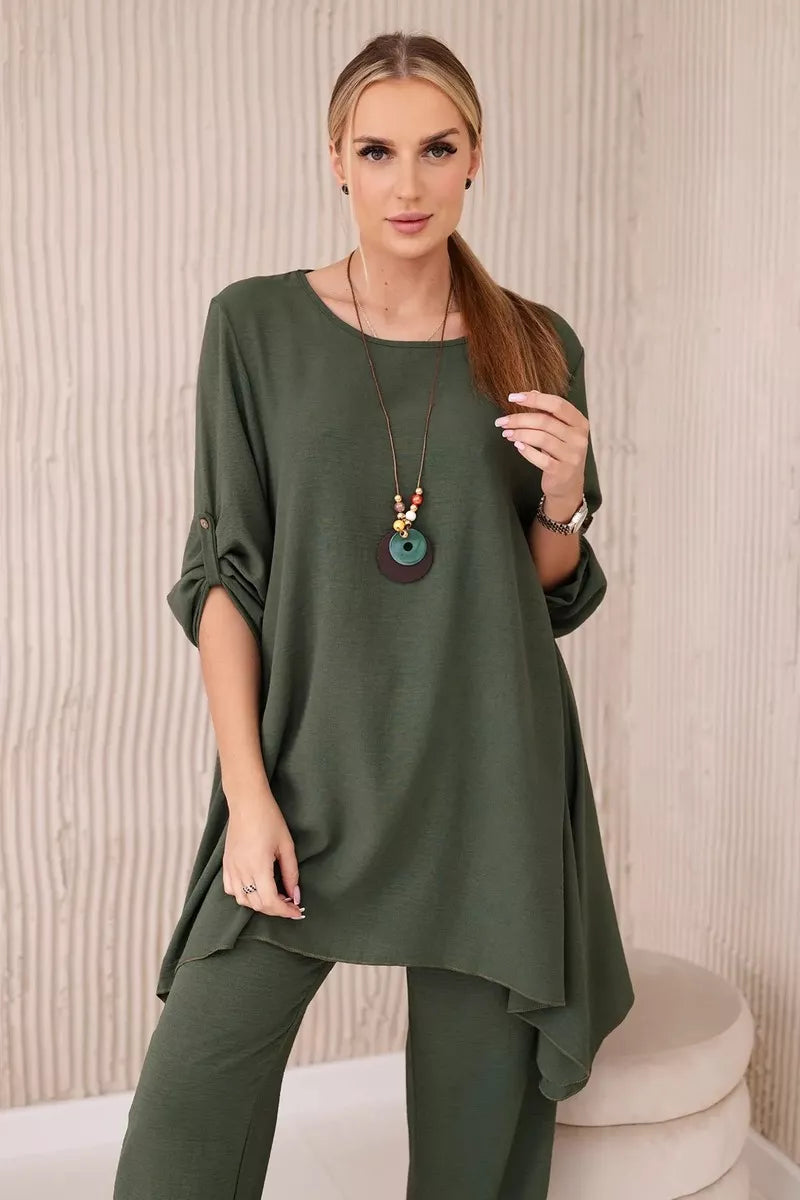 Women's khaki-colored suit Elis