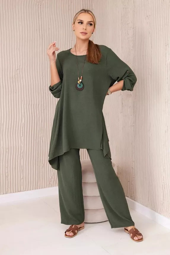 Women's khaki-colored suit Elis