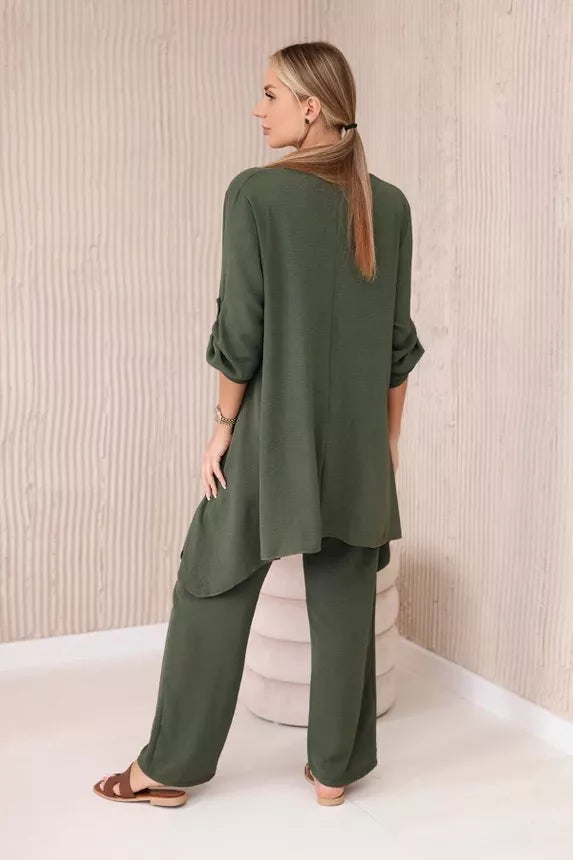 Women's khaki-colored suit Elis