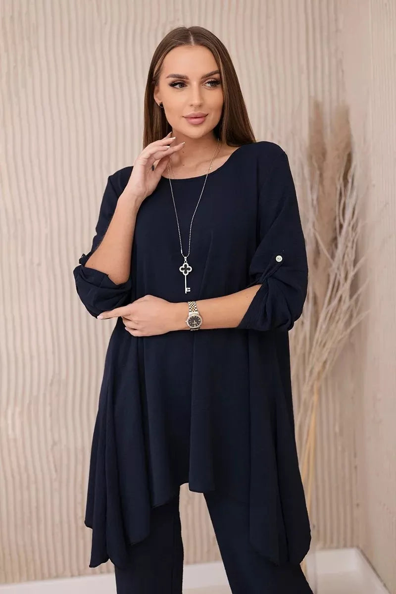 Women's dark blue suit set Elis