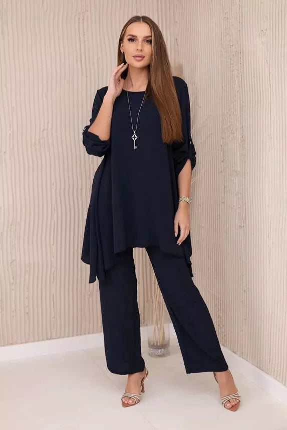 Women's dark blue suit set Elis