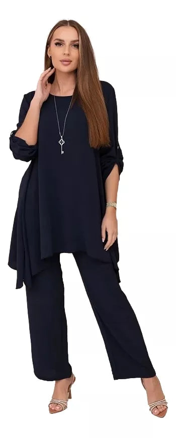 Women's dark blue suit set Elis