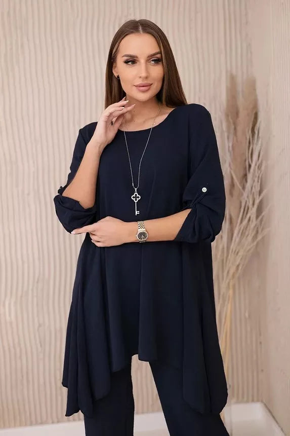 Women's dark blue suit set Elis