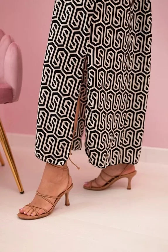 Women's black dress with straps Zebra