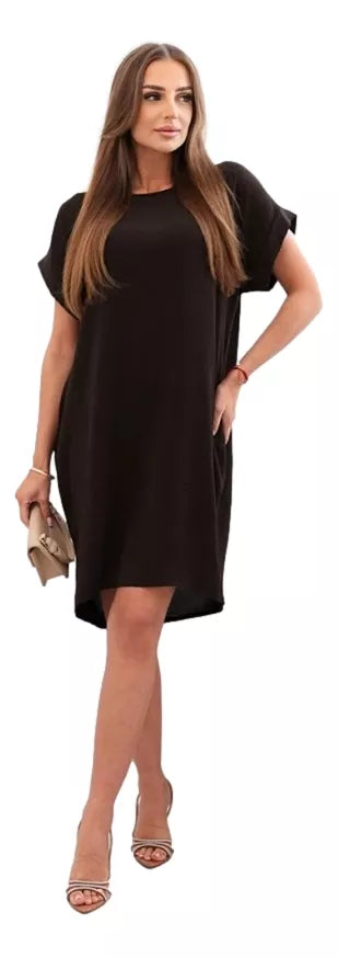 Brown dress with pockets Safira 