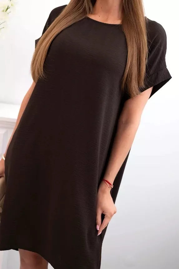 Brown dress with pockets Safira 