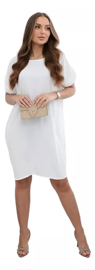 White dress with pockets Safira 