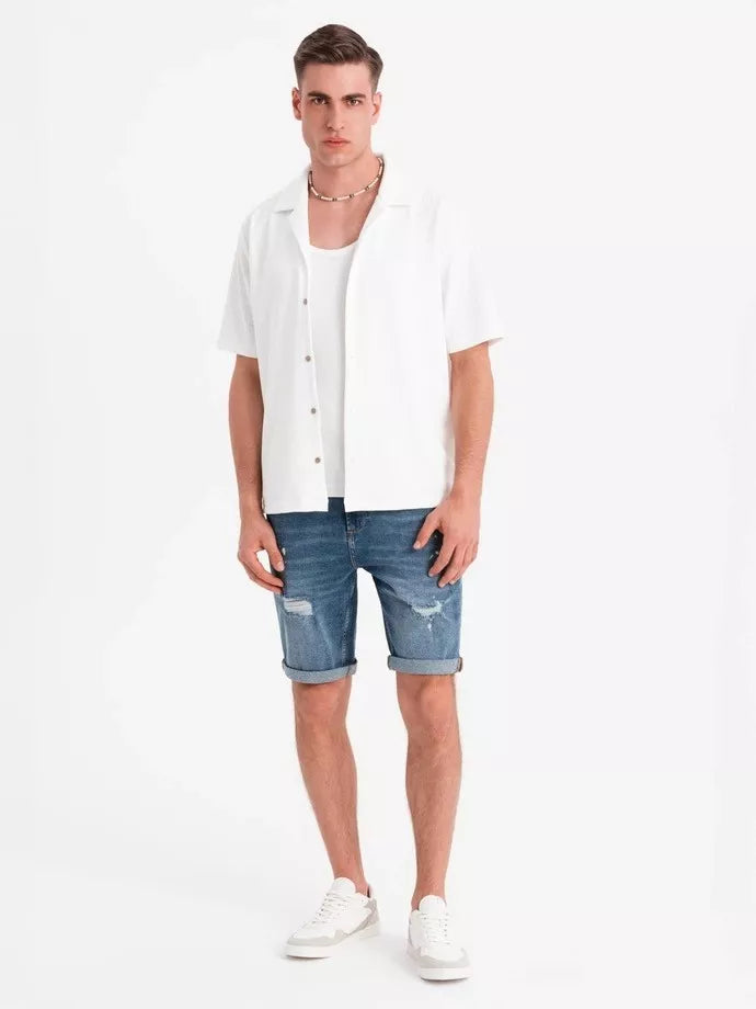 Men's blue denim shorts Braco