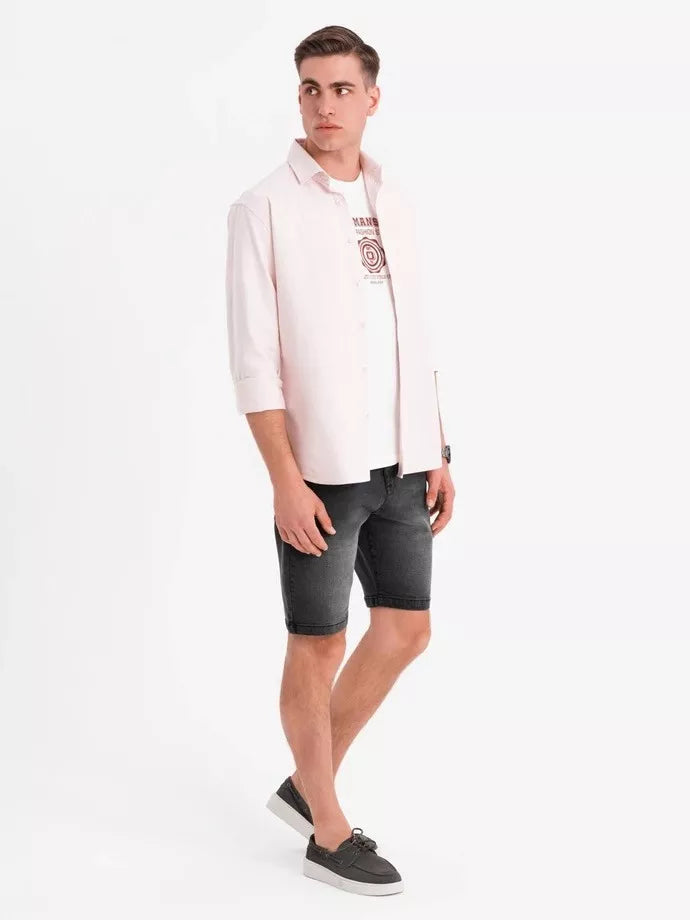 Men's black denim shorts Celtic